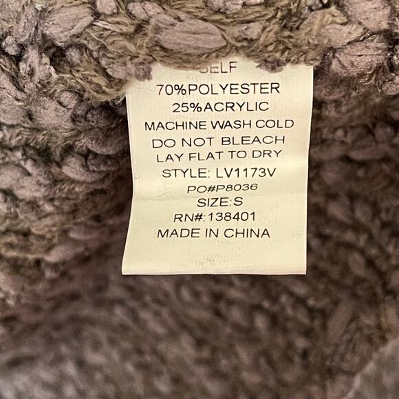 Vici Drape Open Front Knit Cardigan Sweater Pockets Asymmetrical Womens Small - Picture 7 of 7